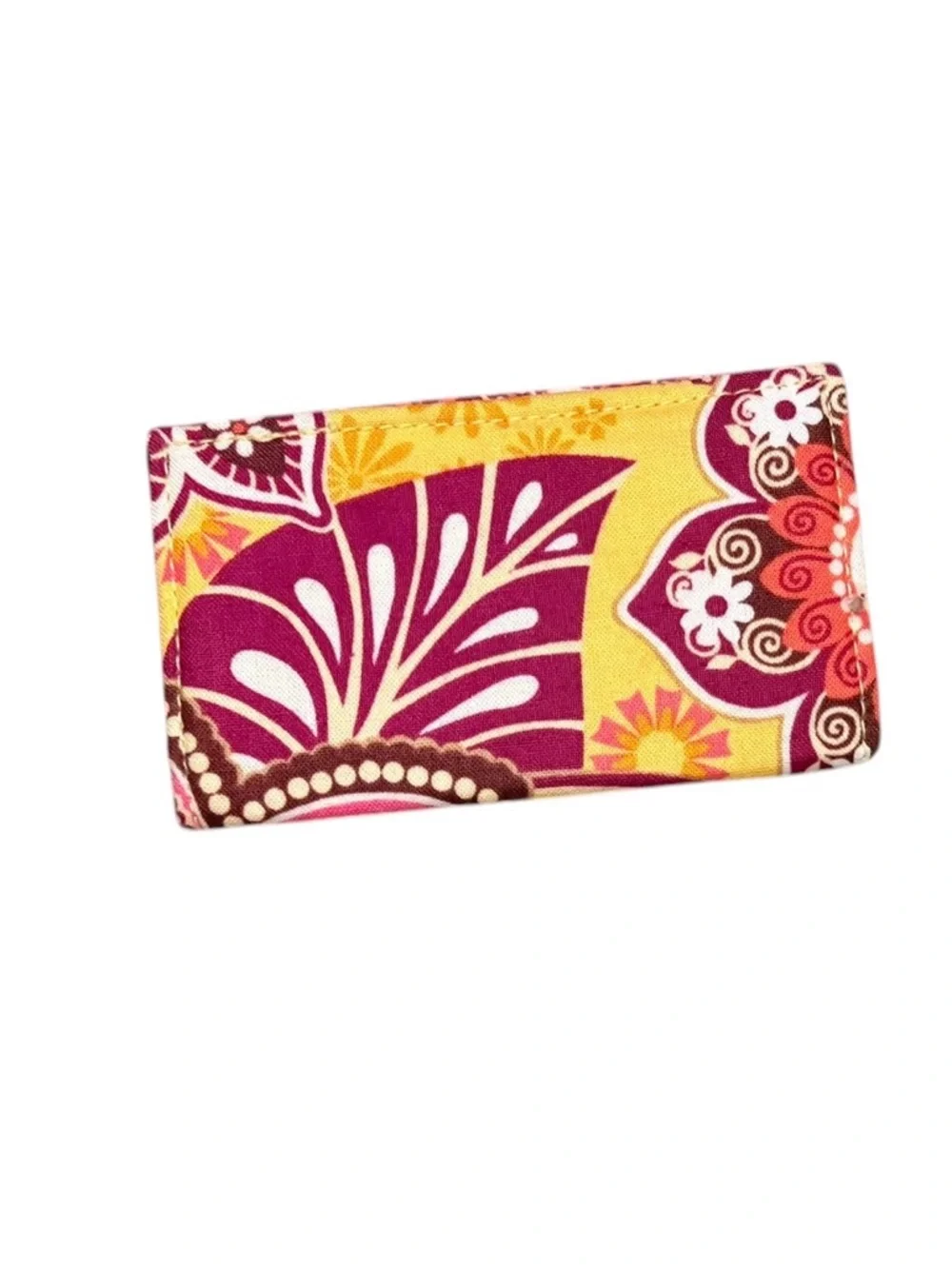 Vera Bradley Pink and Yellow Paisley Floral Wallet - Picture 3 of 3